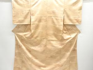 未使用品　ヱ霞に草葉模様小紋着物